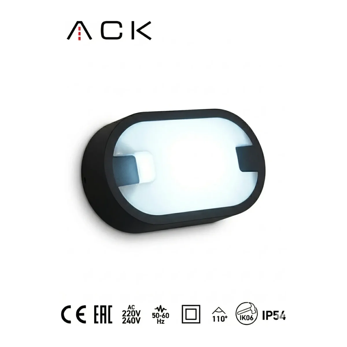 15W LED Oval Armatür – IP54 Su Geçirmez Bahçe ve Duvar Apliği 6500K Beyaz Işık - Görsel 4