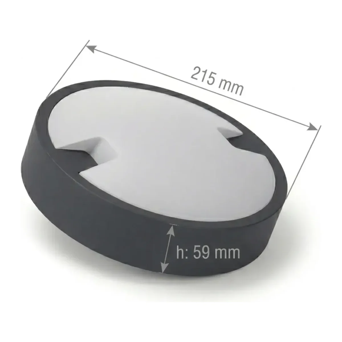 18W LED Oval Duvar ve Tavan Armatürü 3000K (AT10-71801) - Görsel 4