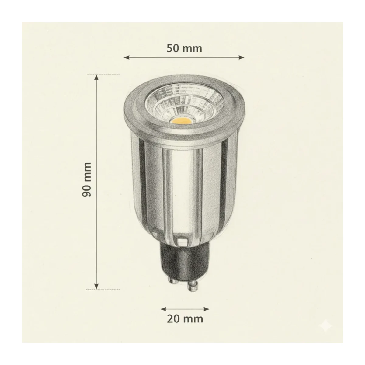Lensli LED Ampul 7W GU10 Gün Işığı 10 Adet - Görsel 3