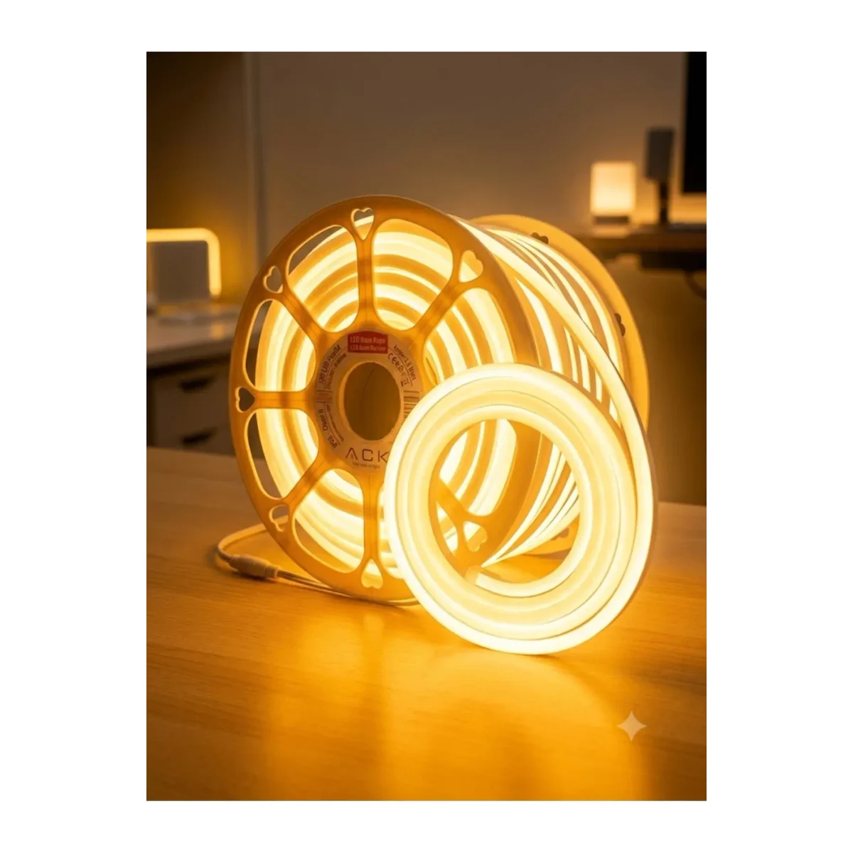 AS07-00400 NEON HORTUM YAPIŞKANLI 220-240V 3000K 7*13MM 240 LEDLİ - Görsel 2