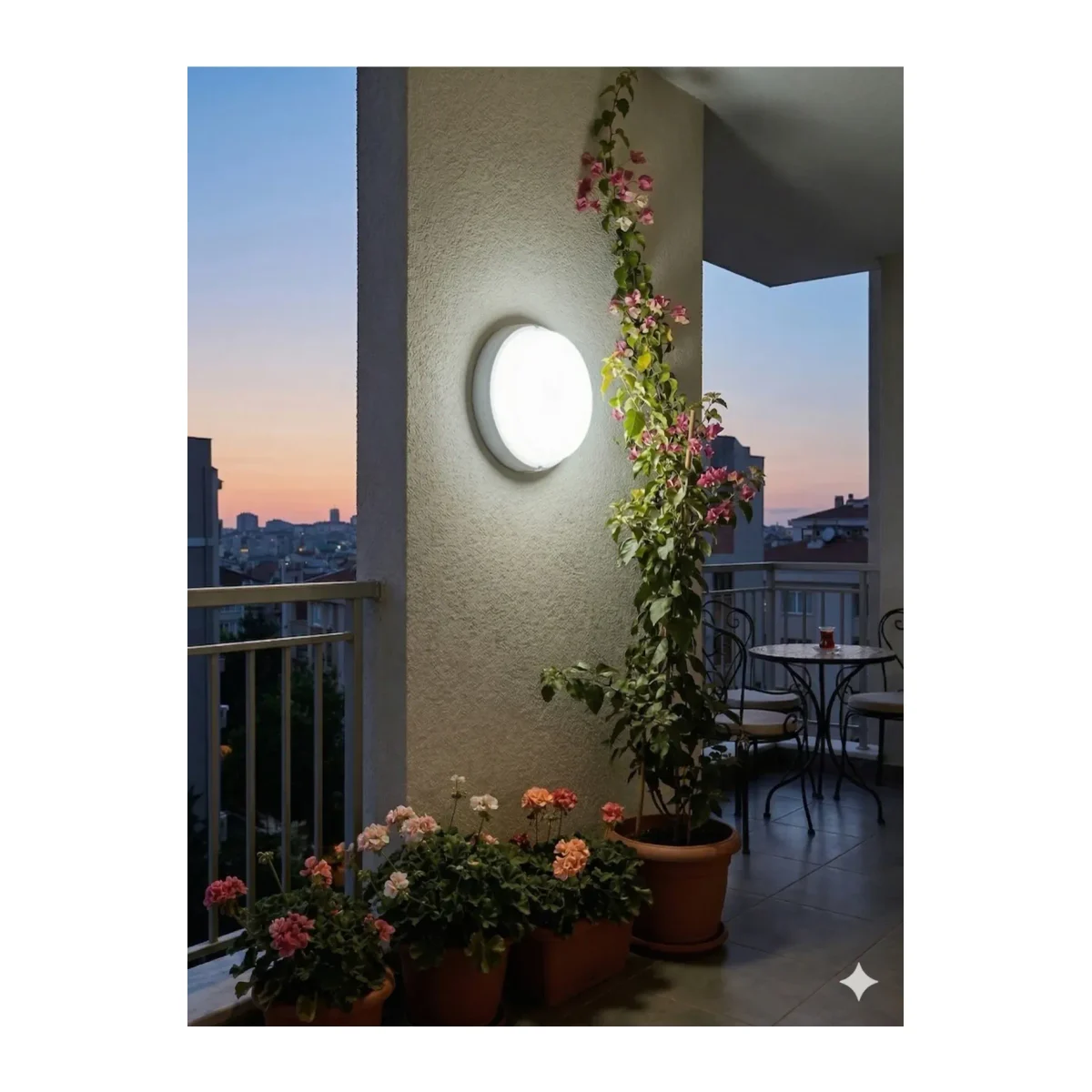 Sıva Üstü Dış Mekan / Bahçe LED Tavan ve Duvar Aydınlatması 18W 6500K Beyaz Işık - Görsel 2