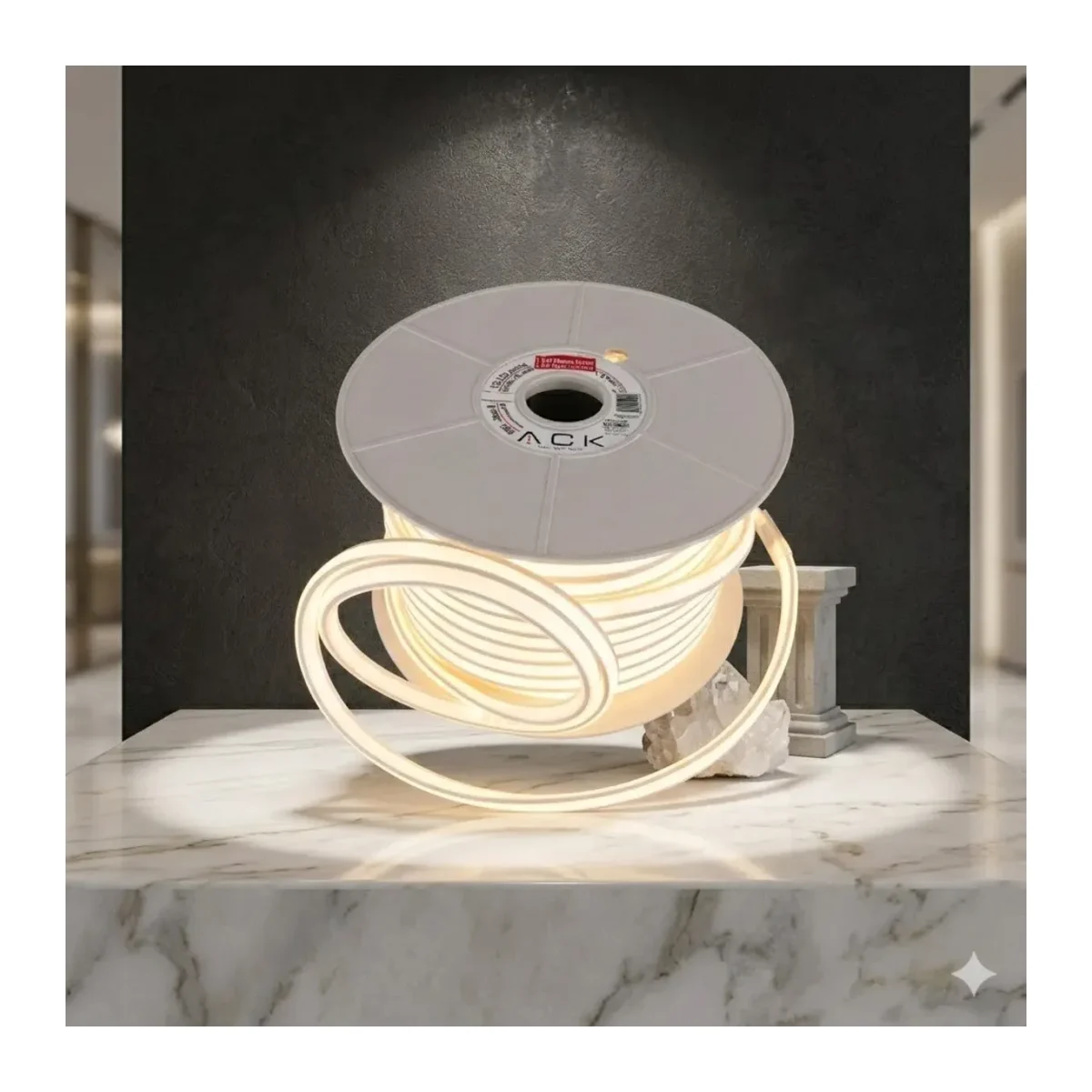 220V IP65 NEON LED GÜNIŞIĞI 3000K 50 METRE - Görsel 2