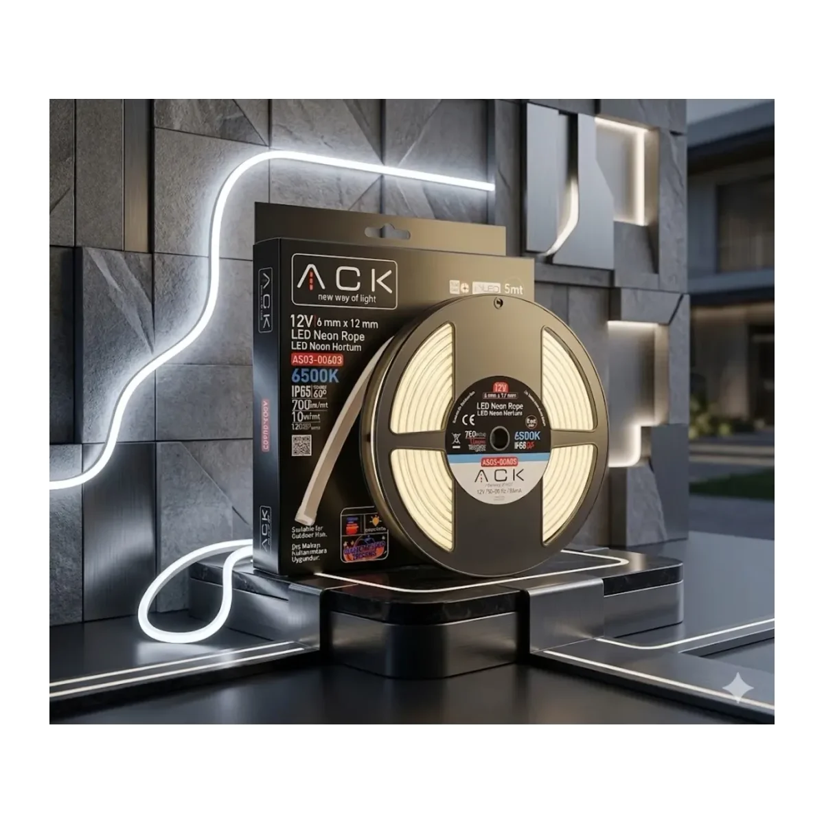 12V NEON HORTUM 6500K 5MT - Görsel 2