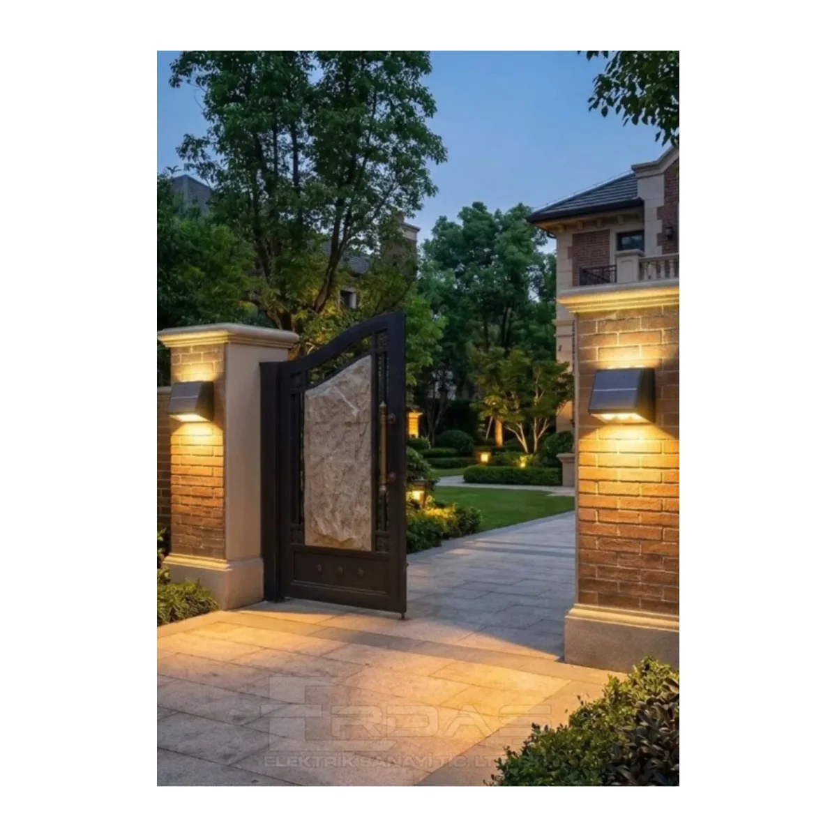 SOLAR LED BAHÇE ARMATÜRÜ ÇİFT YÖNLÜ - Görsel 2