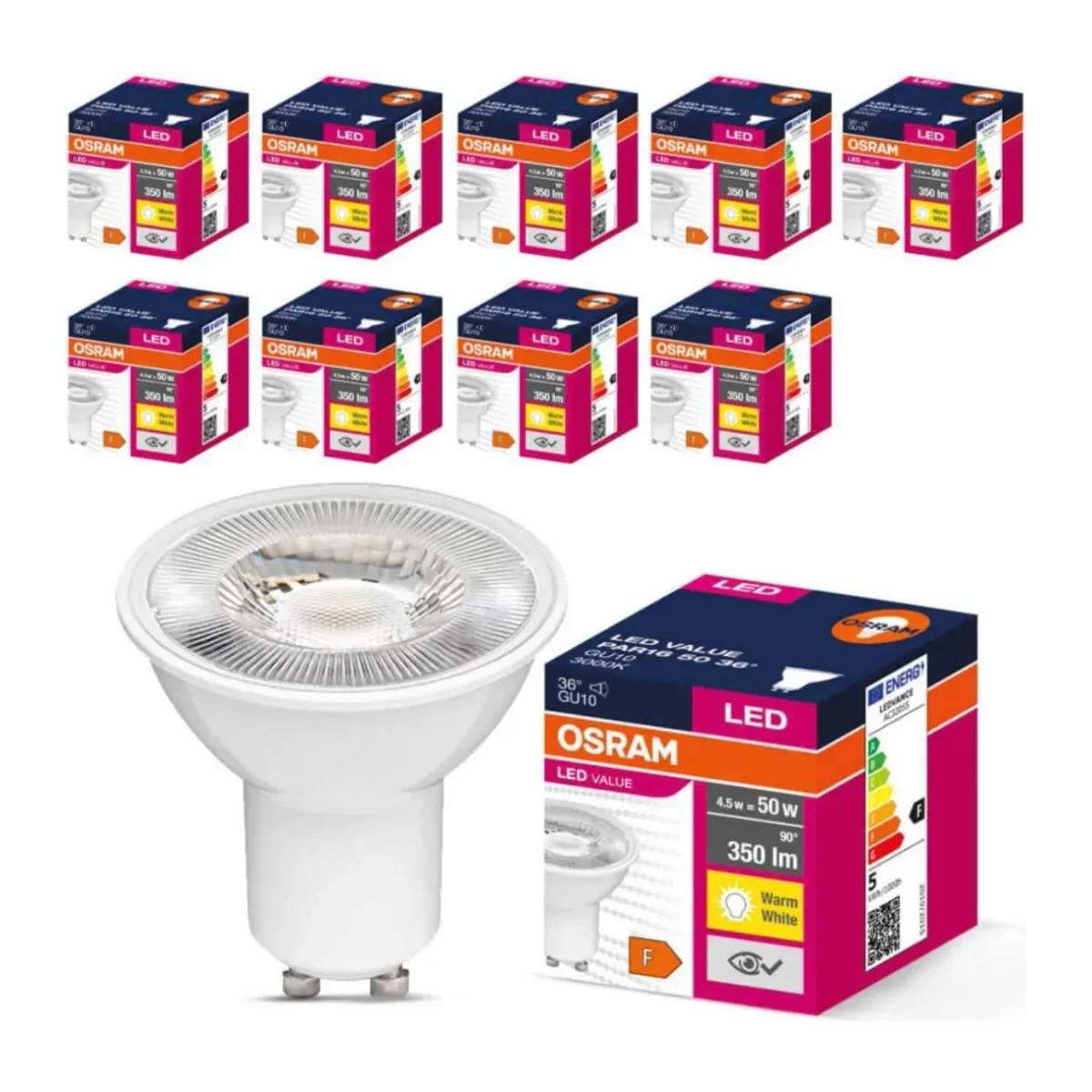 GU10 Led Ampul 4.5W 3000K Gün Işığı (10 Adet) - Görsel 2