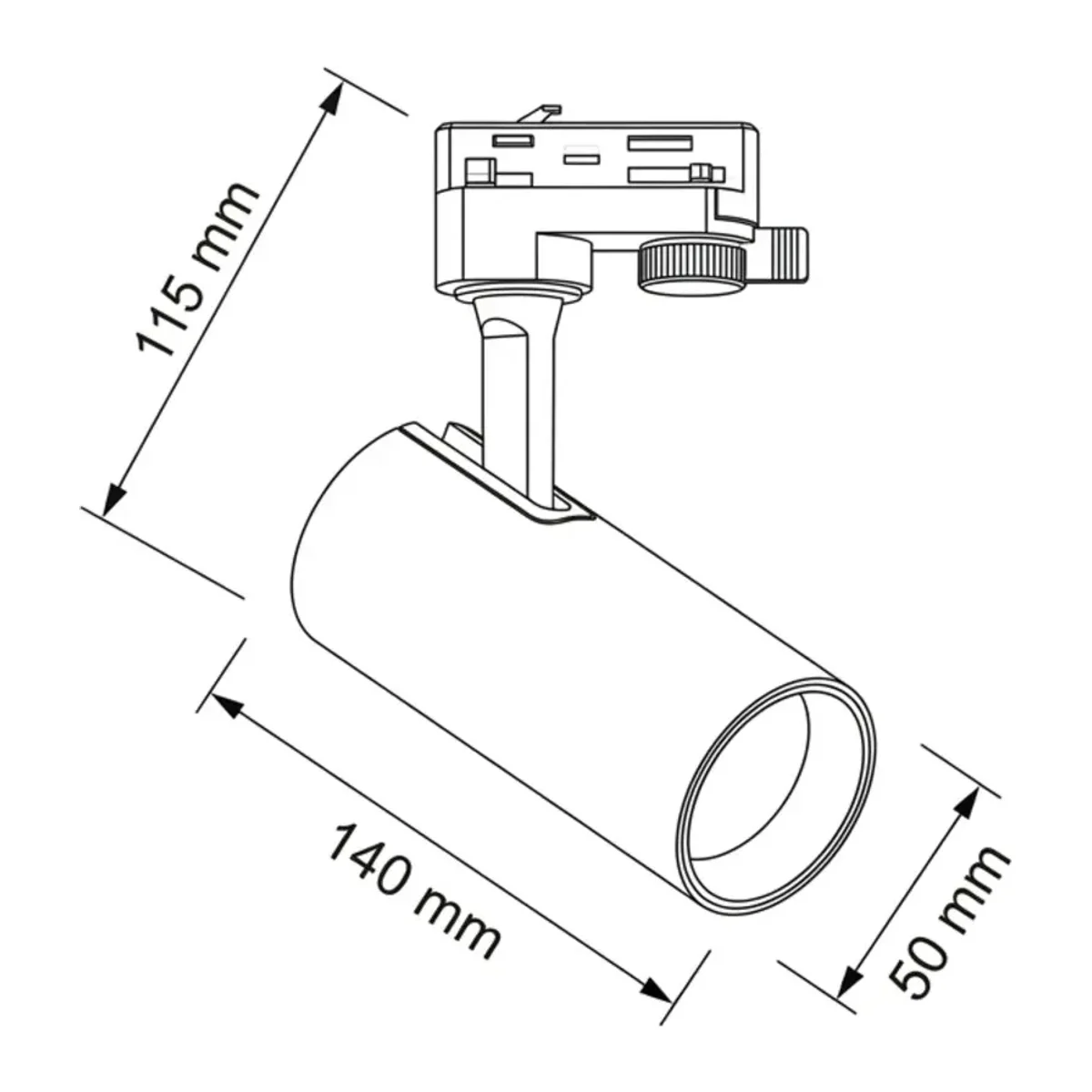 ACK 10W Alüminyum LED Ray Spot Armatür Beyaz Kasa 6500K Beyaz Işık AD30-01030 - Görsel 2