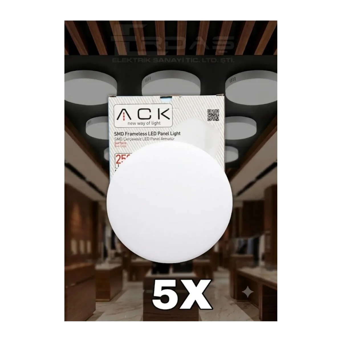 24W 3000K SIVA ÜSTÜ LED ARMATÜR 5 ADET - Görsel 2