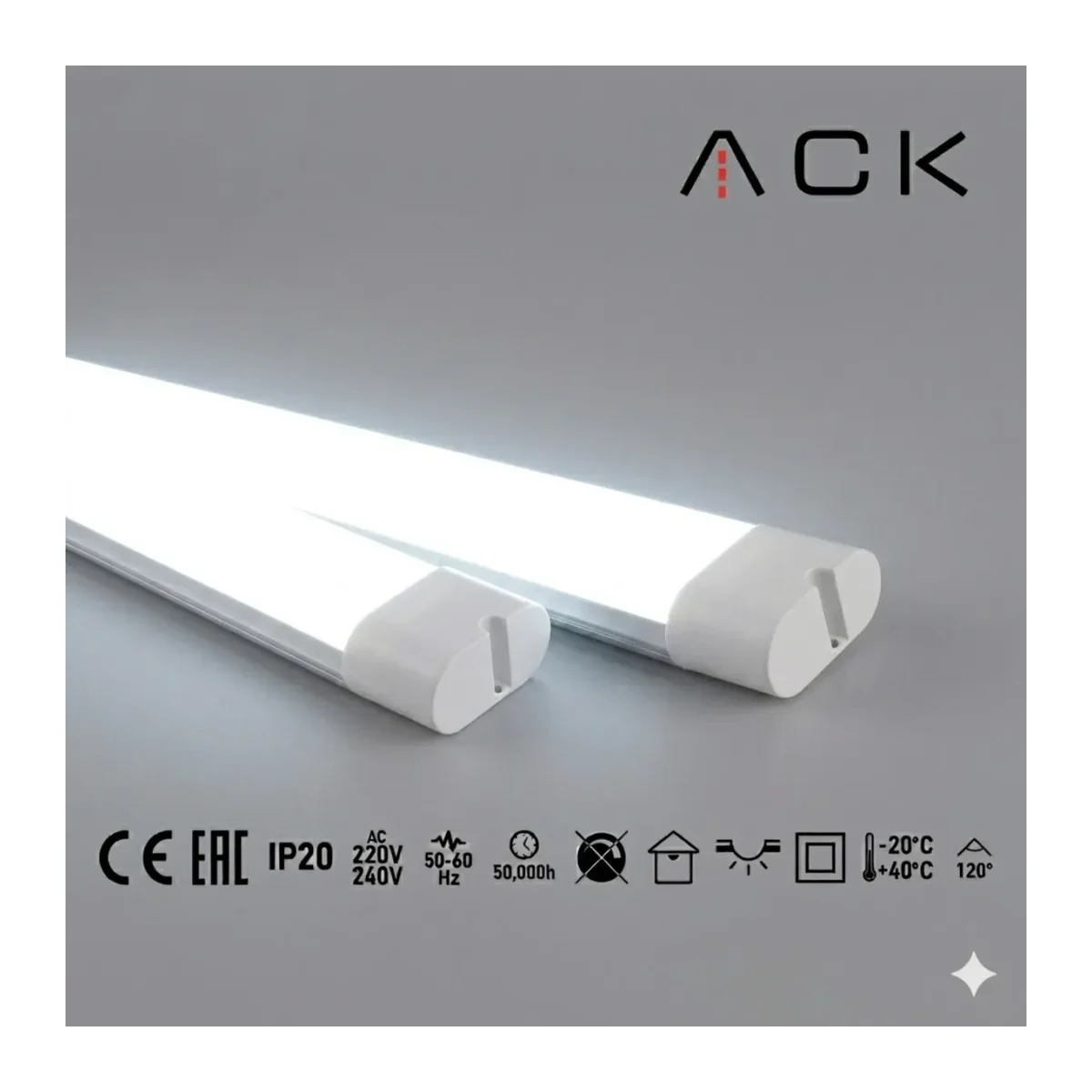 Satürn LED Bant Armatür 120cm 54W Beyaz Işık IP20 AN29-01233 - Görsel 2