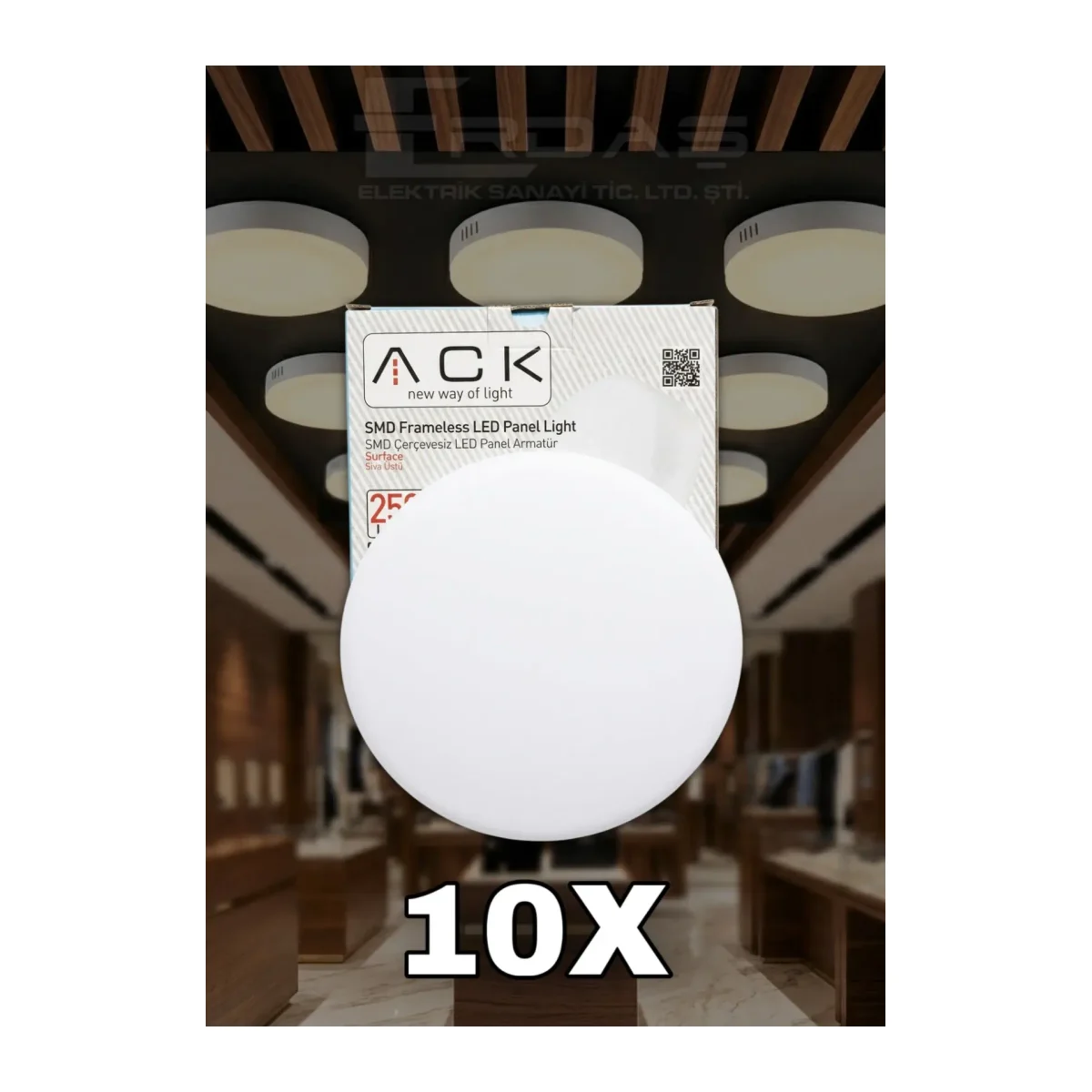 24W 3000K Gün Işığı Sıva Üstü Led Armatür 10 ADET - Görsel 2