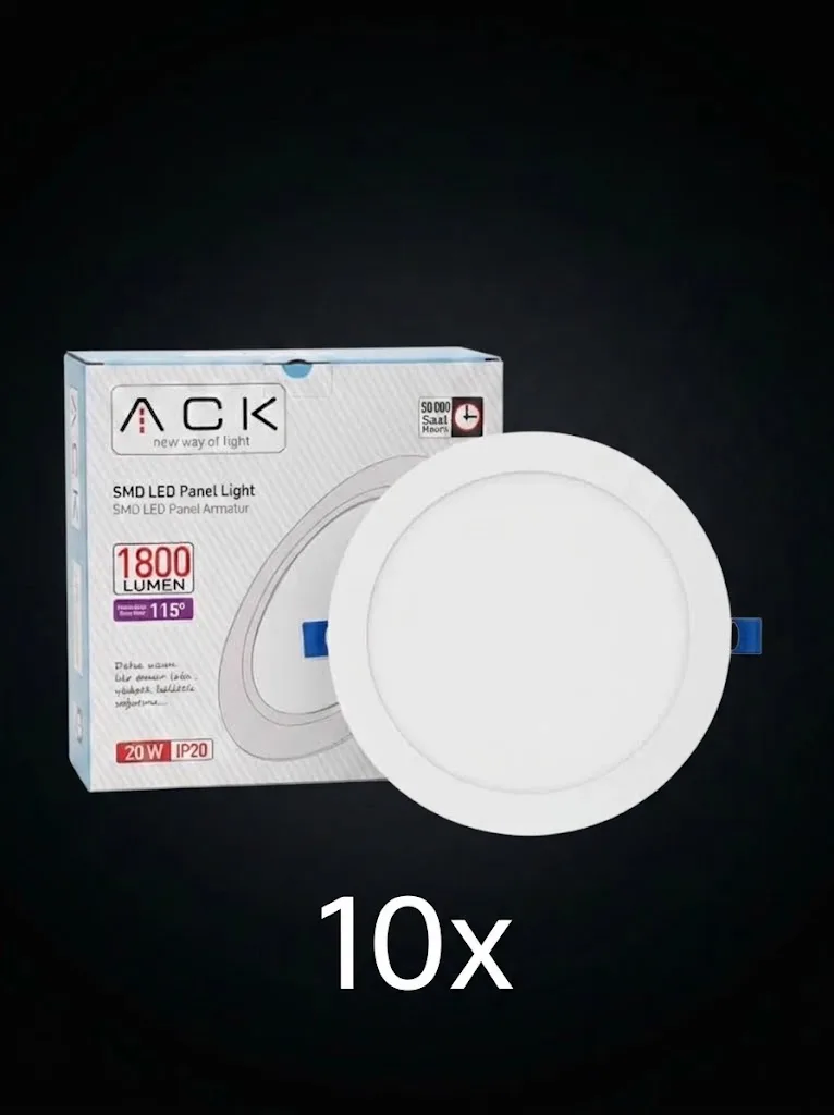20W Sıva Altı Led Panel 6500K 10 ADET