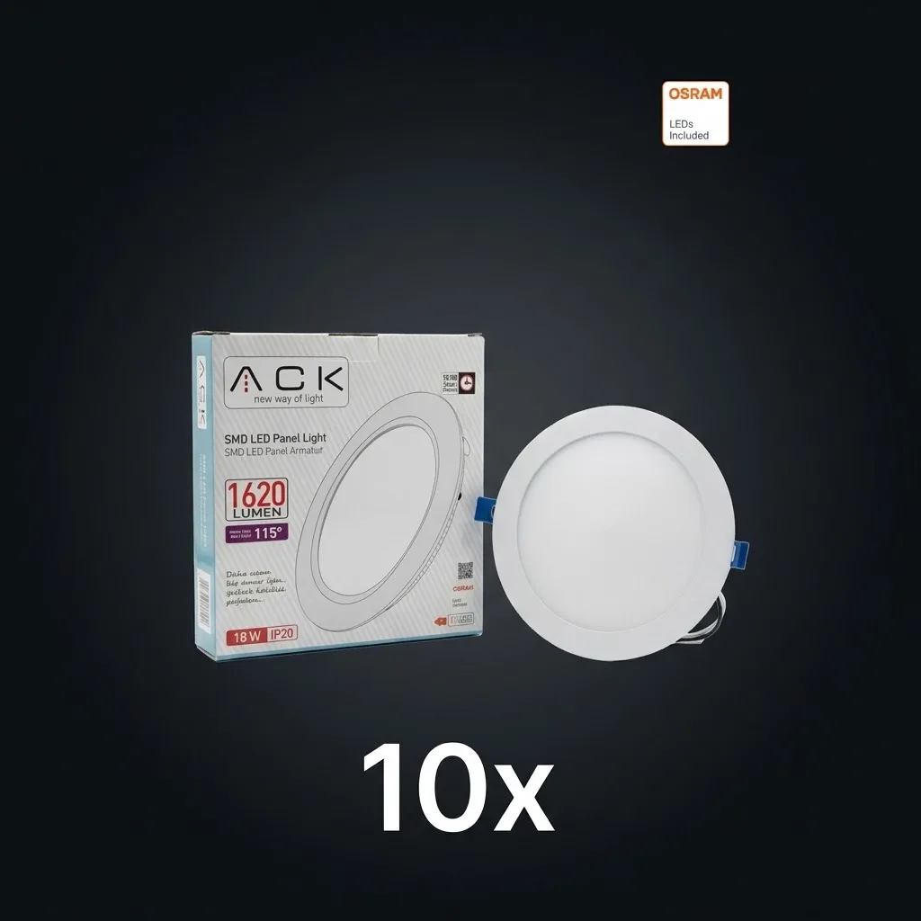 18W Sıva Altı Led Panel 4000K 10 ADET