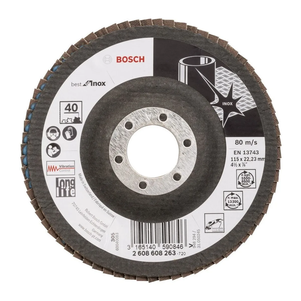 BOSCH BEST FOR INOX 115 mm 40 K FLAP DİSK