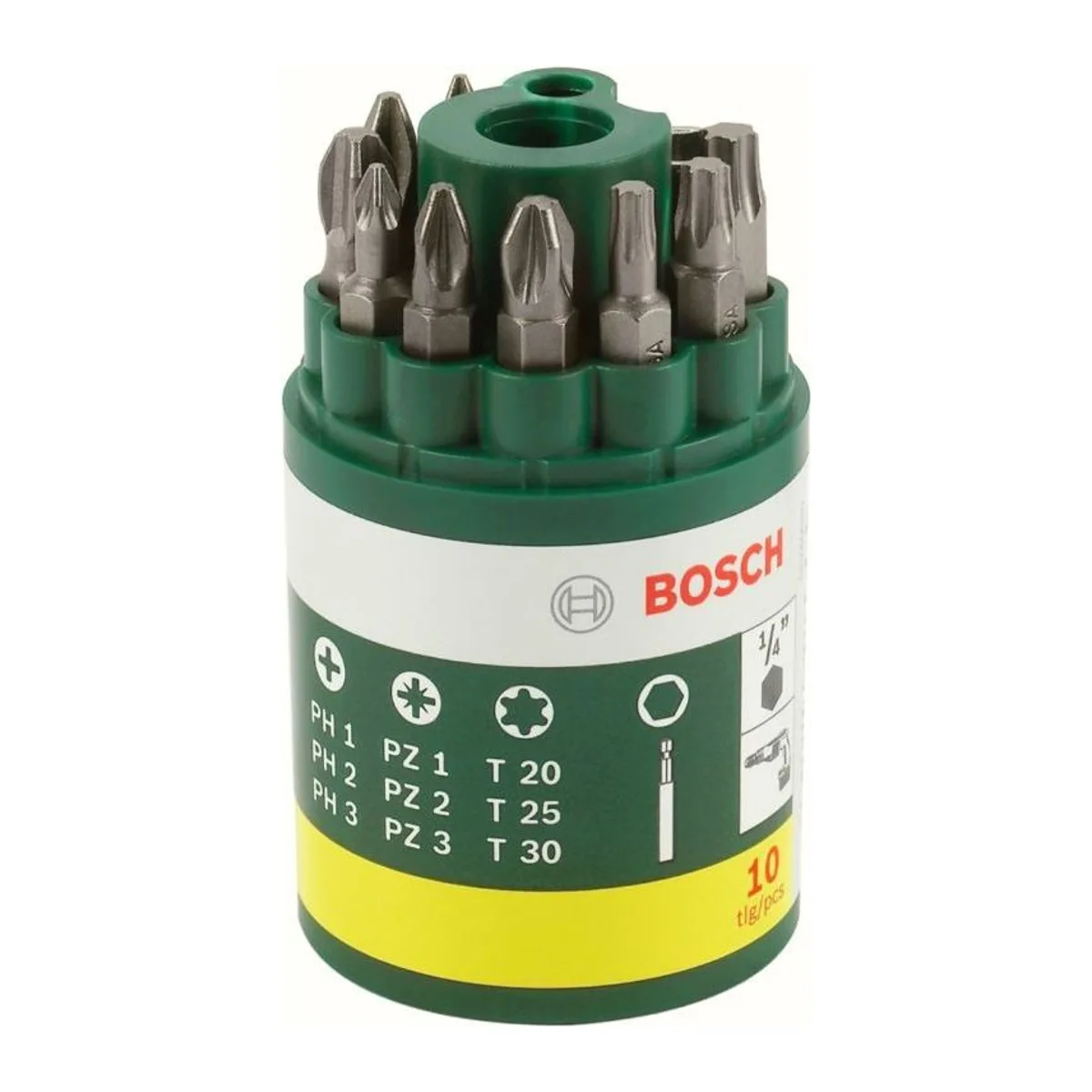 BOSCH DIY 10 PARÇALI VİDAMA UCU SETİ (PH+PZ+T)