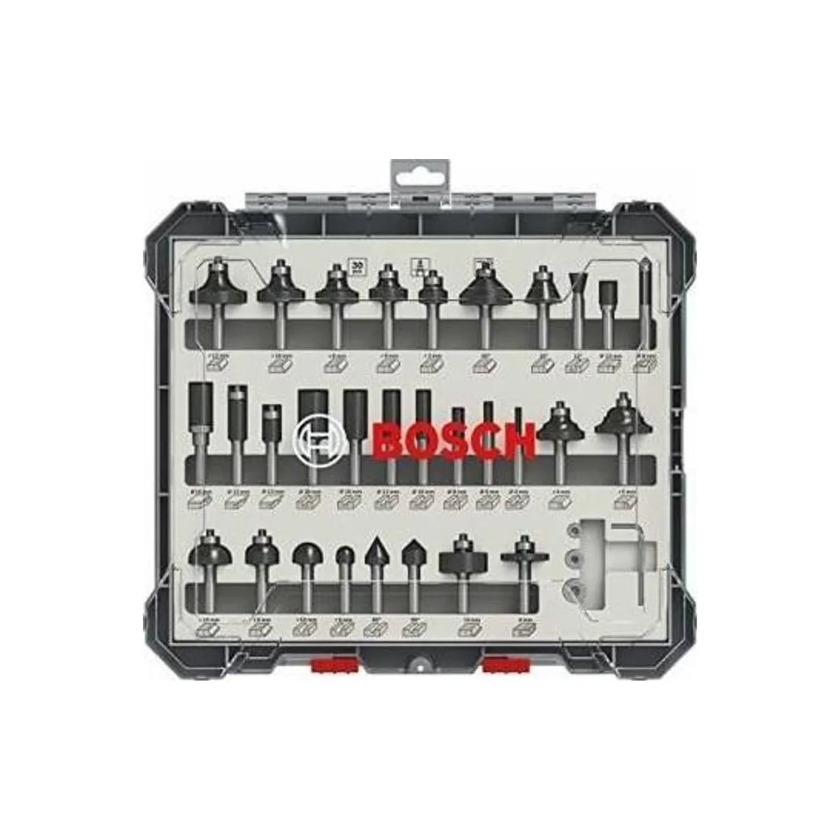 BOSCH FREZE SETİ 30 PARÇA KARIŞIK 8 mm PRO - Görsel 2