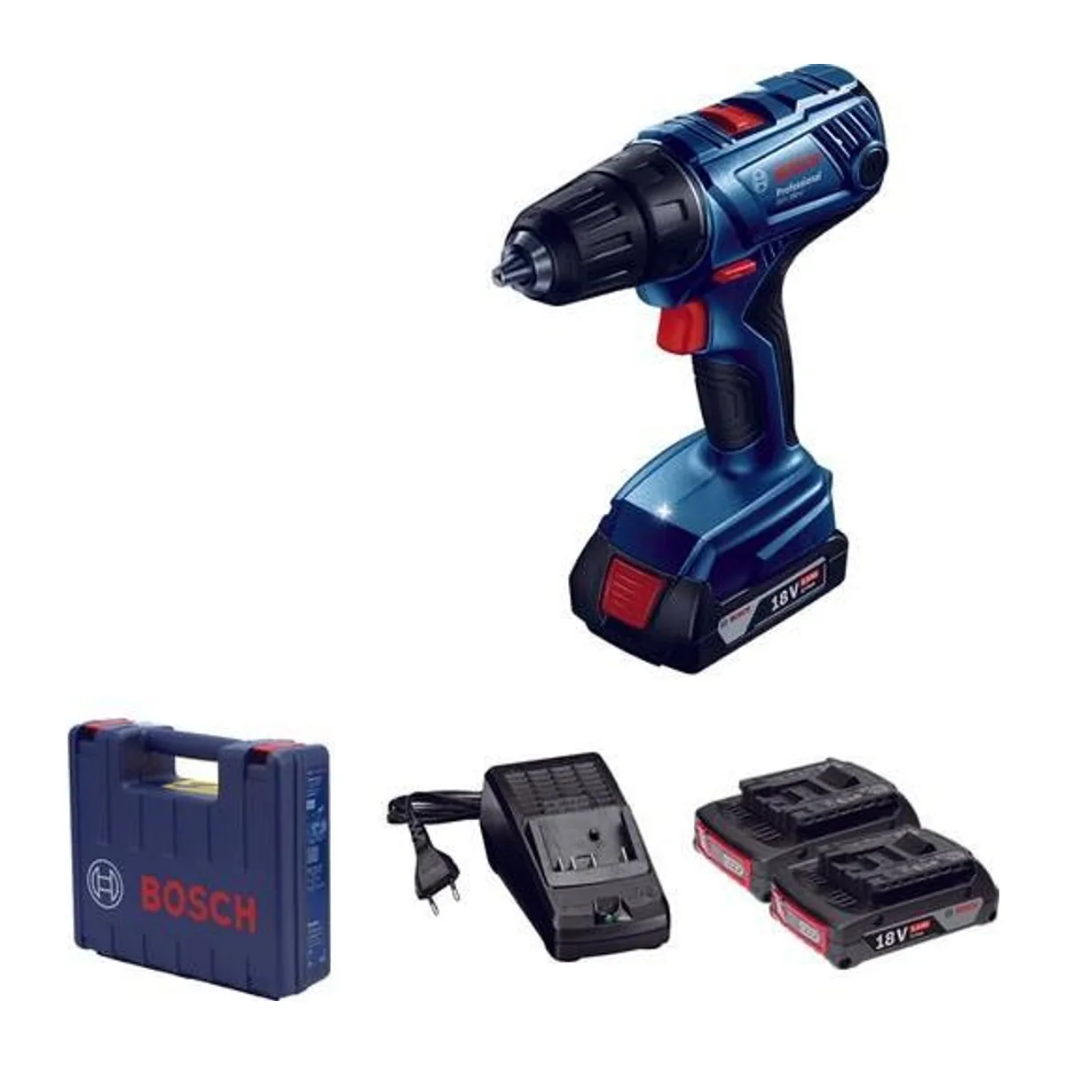 BOSCH GSR 180-LI 18V 2 Ah ÇİFT AKÜLÜ DELME VİDALAMA - Görsel 2