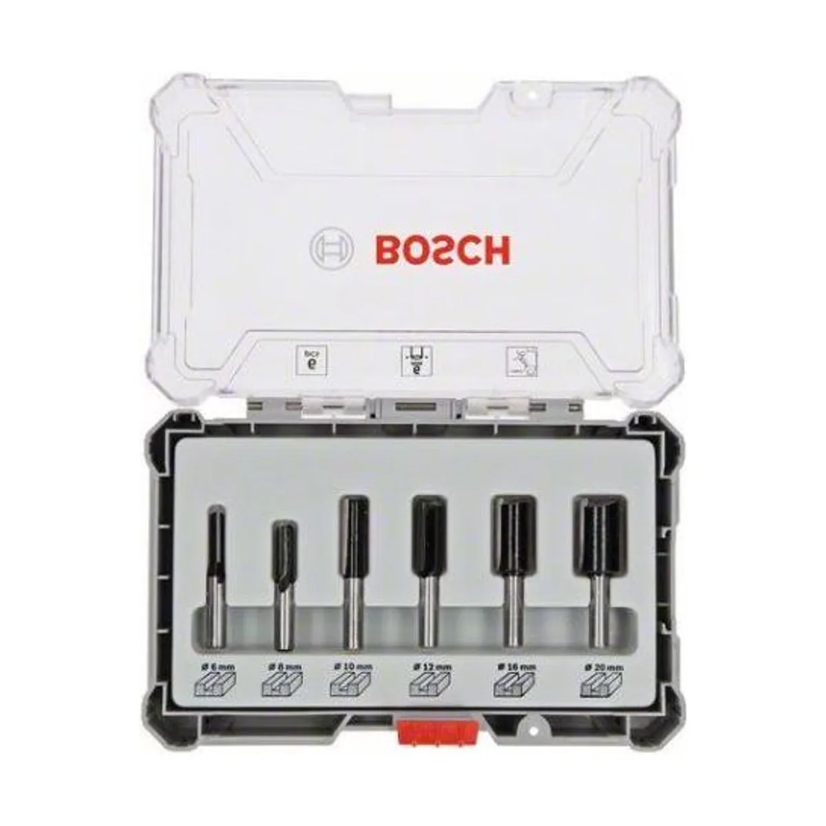 BOSCH Pro Freze Seti 6 'lı Düz 6 mm şaftlı