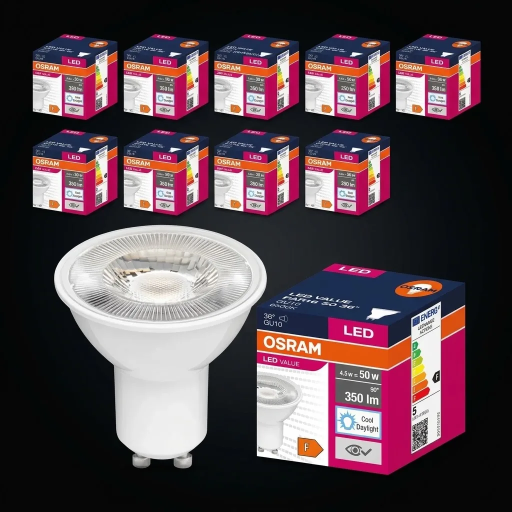 GU10 Led Ampul 4.5W 4000K Sıcak Beyaz (10 Adet)