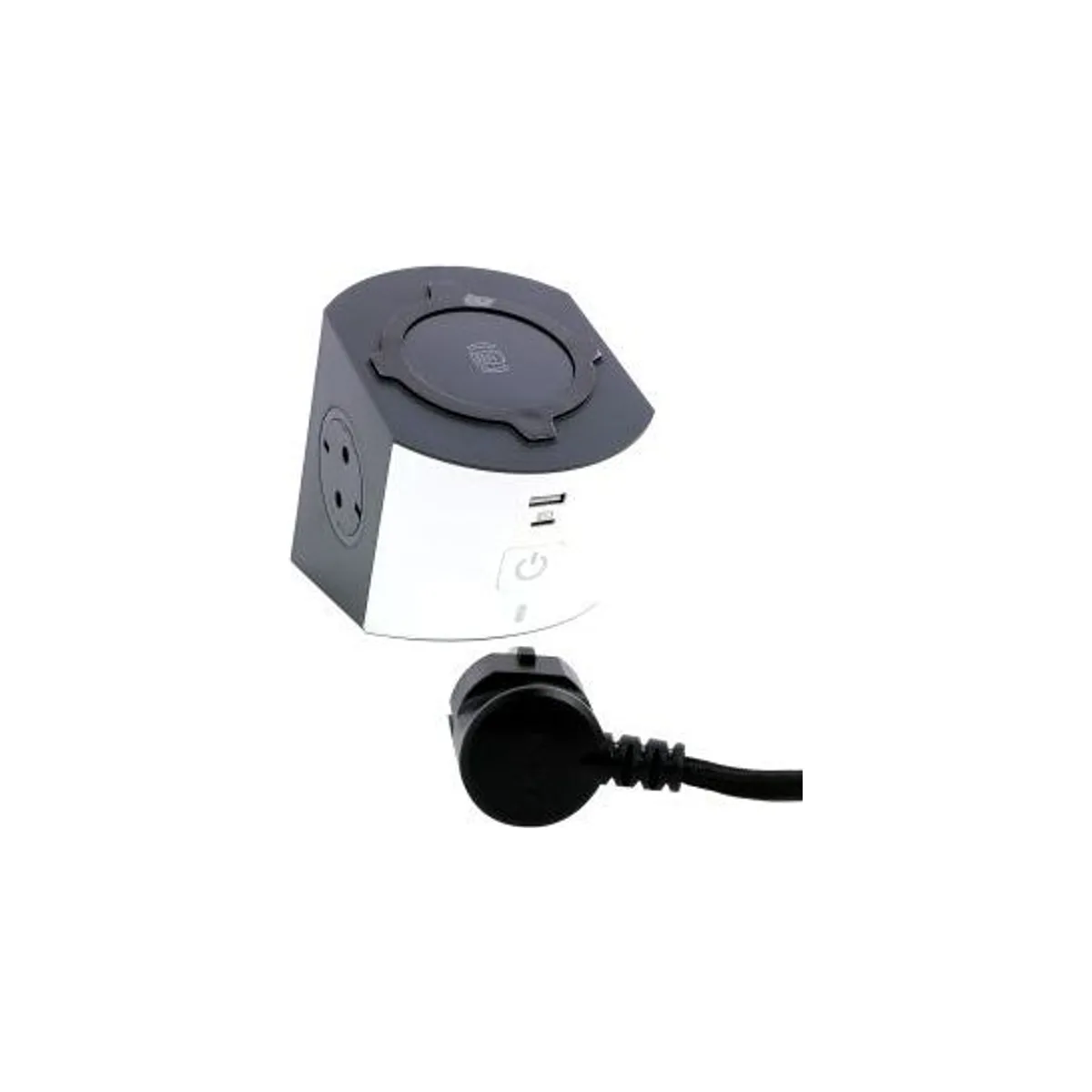 MULTISCH 2X2P+T IND USB 2M B/N