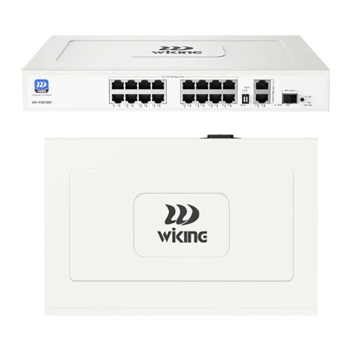 Wİ-TEK WİKİNG SWITCH WK-PS219GF 16 PORT 10/100Mbps POE+2GB UPLINK+1GB SFP UPLINK
